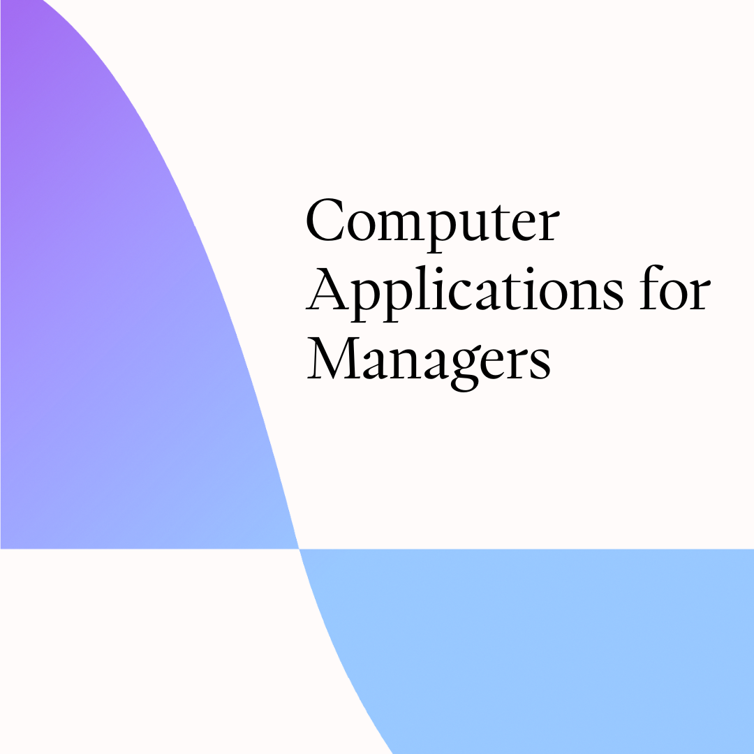 Cover for Computer Applications for Managers Course